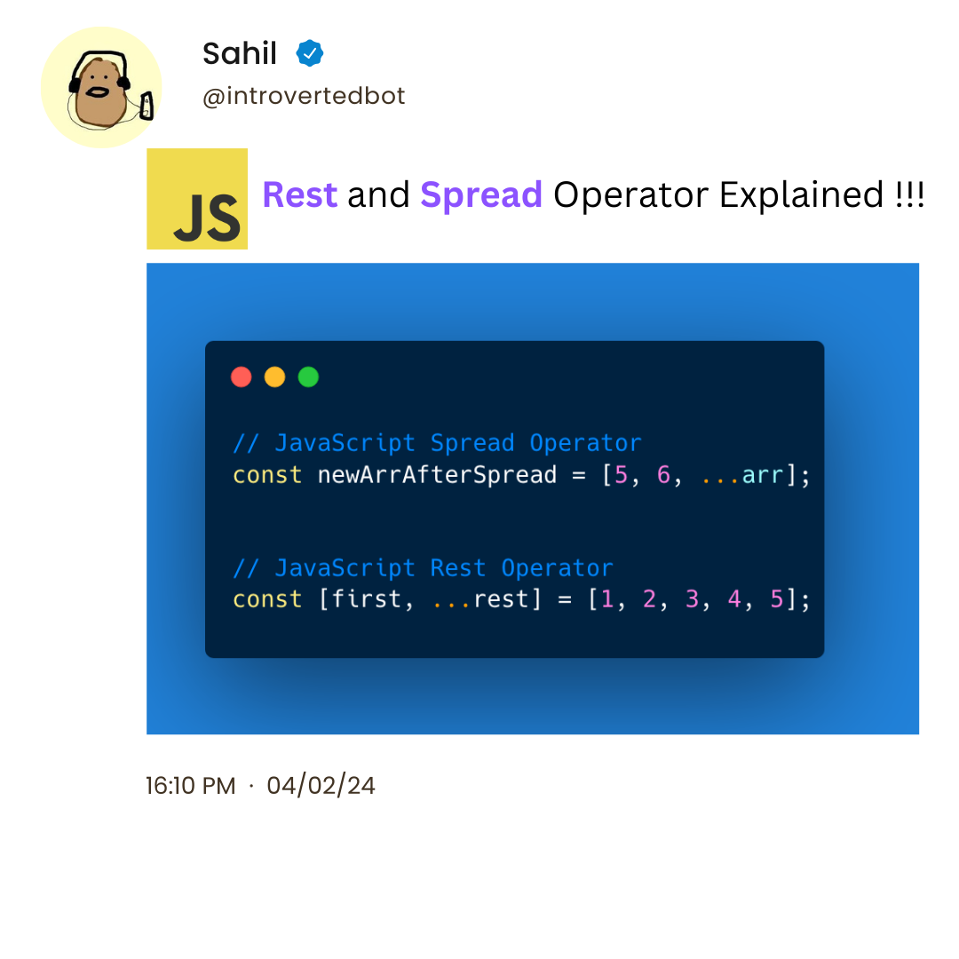 JavaScript Spread and Rest Operators – Explained with Code Examples